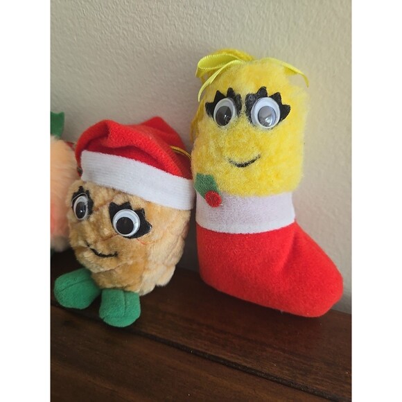 1991 Greystone Del Monte Lot Pineapple Googly Eye Christmas holiday Ornaments - Picture 4 of 5
